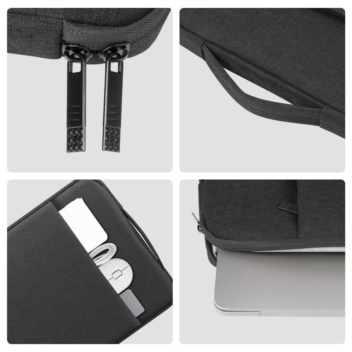 HAWEEL Laptop Sleeve Case Zipper Briefcase Bag with Handle for 14-15 inch Laptop (Black)