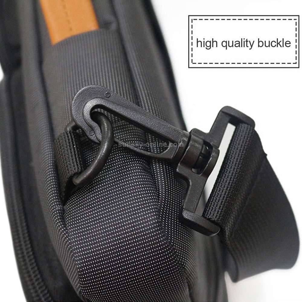 Nylon Waterproof Laptop Handbag Bag for 13-14 inch Laptops with Trunk Trolley Strap (Black)