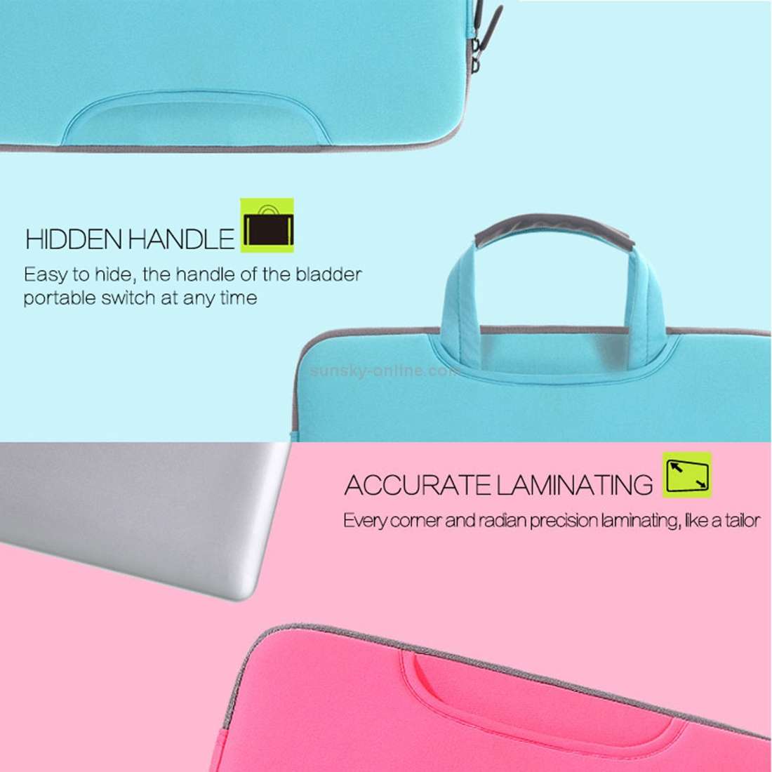 12 inch Portable Air Permeable Handheld Sleeve Bag for MacBook, Lenovo and other Laptops, Size:32x