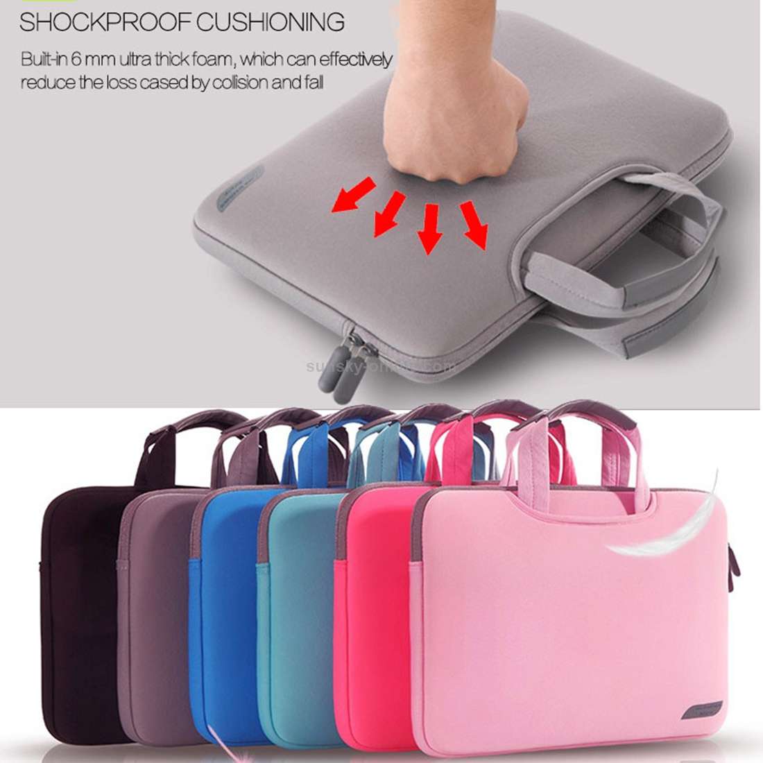 12 inch Portable Air Permeable Handheld Sleeve Bag for MacBook, Lenovo and other Laptops, Size:32x