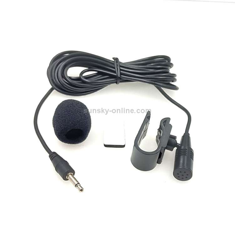 ZJ025MR Stick-on Clip-on Lavalier 2.5mm Jack Mono Microphone for Car GPS / Bluetooth Enabled Audio