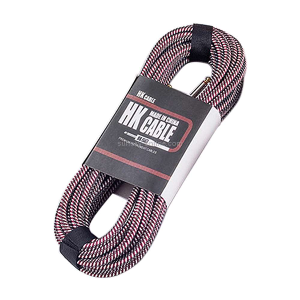 Wooden Guitar Bass Connection Cable Noise Reduction Audio Cable, Cable Length: 10m, Random Color D