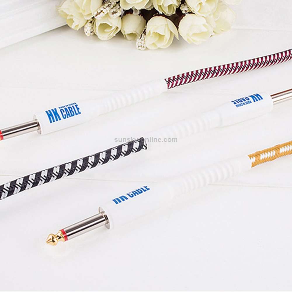 Wooden Guitar Bass Connection Cable Noise Reduction Audio Cable, Cable Length: 10m, Random Color D