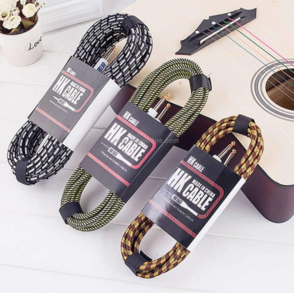 Wooden Guitar Bass Connection Cable Noise Reduction Audio Cable, Cable Length: 10m, Random Color D