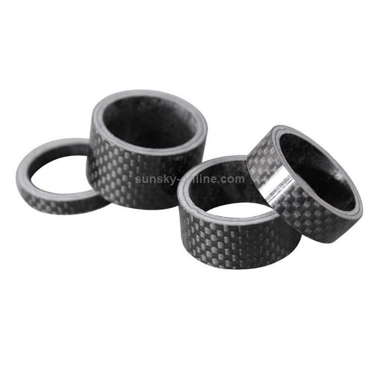 Bicycle Front Fork Headset Carbon Fiber Gasket Stem Wrist Backing Ring 3K Carbon Fiber 5 / 10 / 15