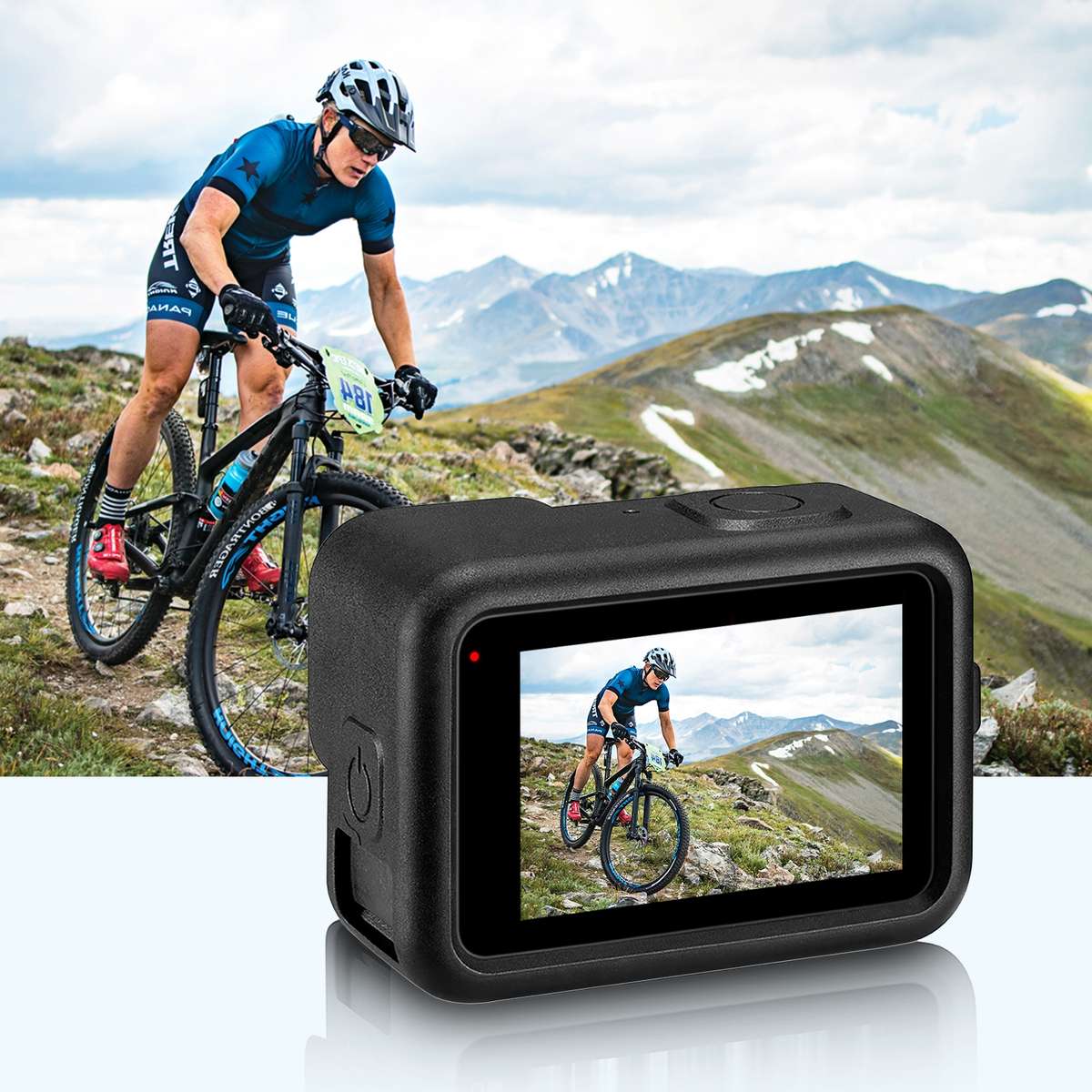 PULUZ for GoPro HERO12 Black /11 Black /10 Black /9 Black Silicone Protective Case + POM Side Inte