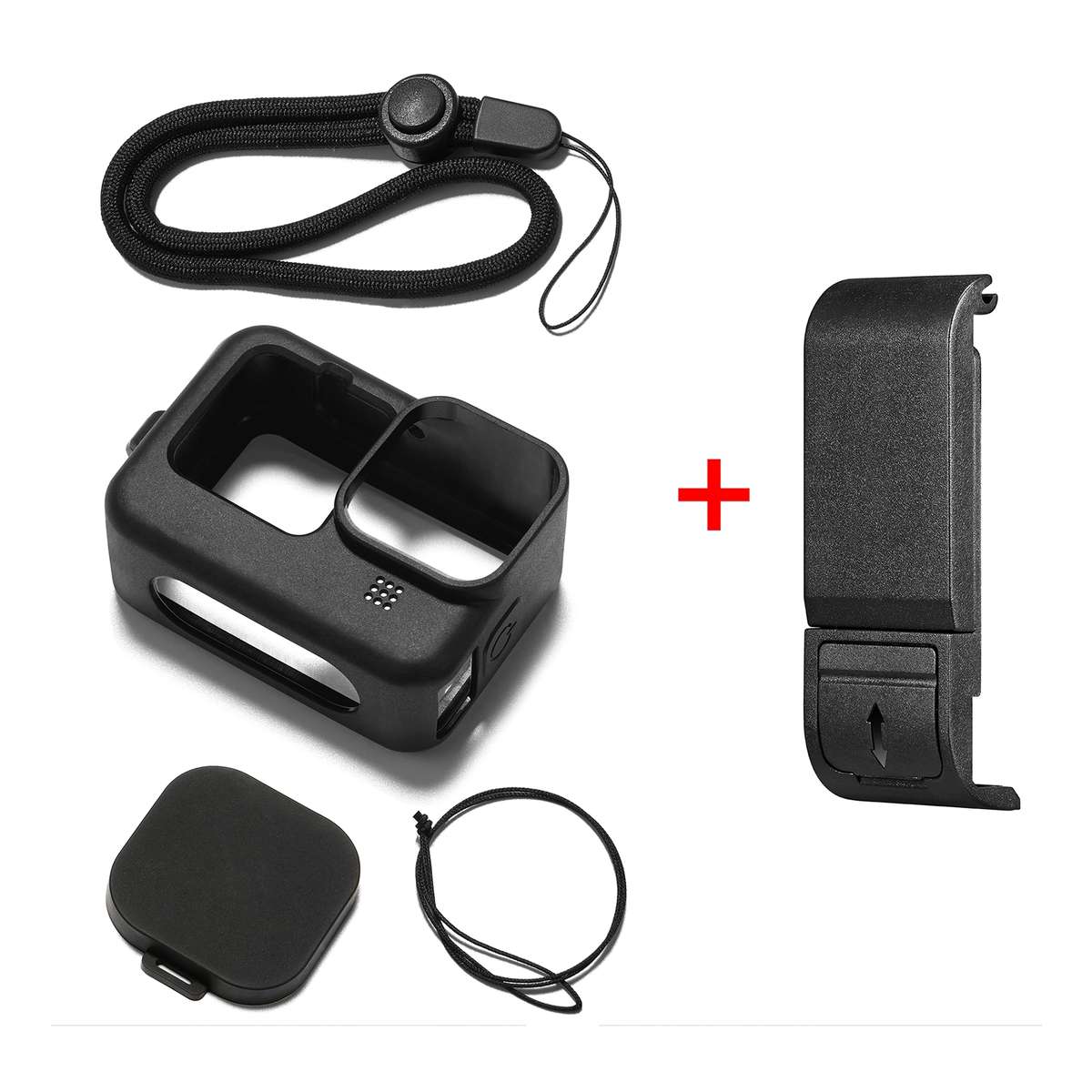 PULUZ for GoPro HERO12 Black /11 Black /10 Black /9 Black Silicone Protective Case + POM Side Inte