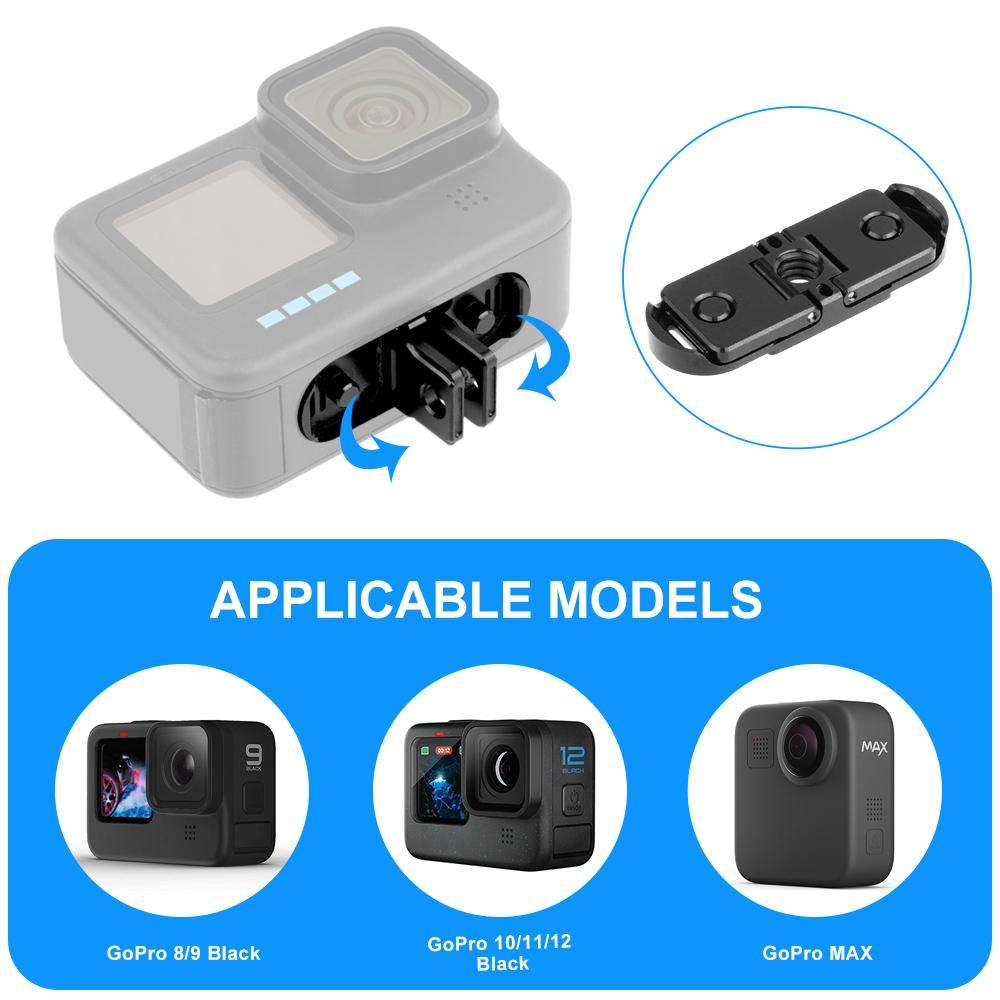 PULUZ Quick Release Magnetic Folding Base Adapter for GoPro HERO12 Black /11 Black /11 Black mini