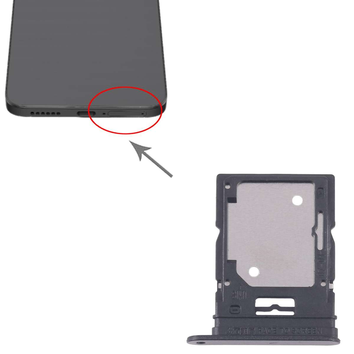 For Xiaomi Redmi Note 14 4G 10pcs SIM Card Tray + SIM Card Tray (Black)
