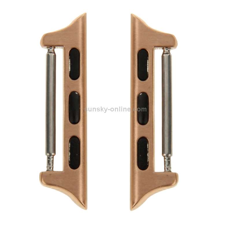 2 PCS for Apple Watch 38mm Metal Strap Connector Metal Buckle(Orange)