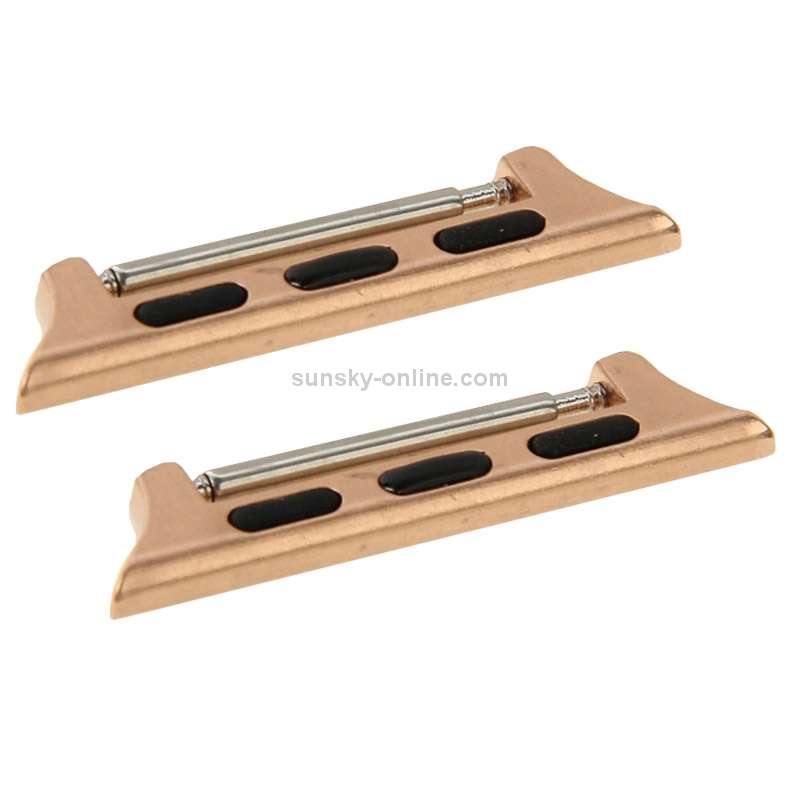 2 PCS for Apple Watch 38mm Metal Strap Connector Metal Buckle(Orange)