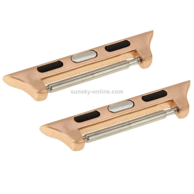 2 PCS for Apple Watch 38mm Metal Strap Connector Metal Buckle(Orange)