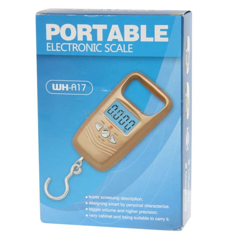 50kg x 10g LCD Electronic Travel Luggage Hook Weight Scale (WH-A17)