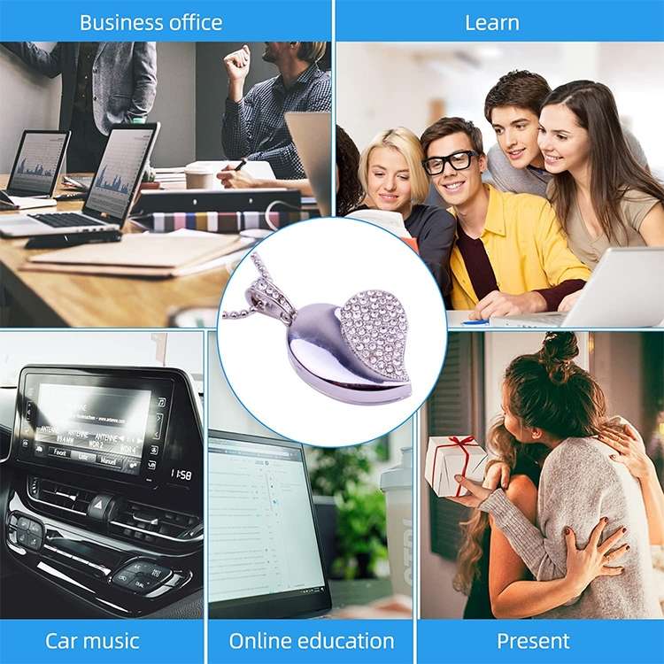 Silver Heart Shaped Diamond Jewelry USB Flash Disk, Special for Valentines Day Gifts (32GB)(Silver