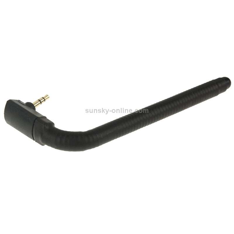 High Quality 6dBi 3.5mm Bending Style Mobile FM & TV Antenna(Black)