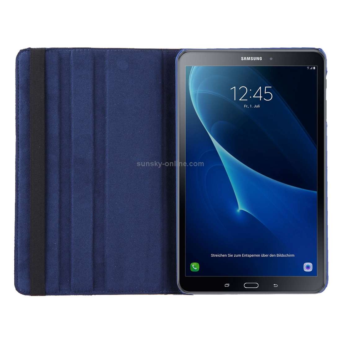 For Galaxy Tab A 10.1 / T580 Litchi Texture Horizontal Flip 360 Degrees Rotation Leather Case with