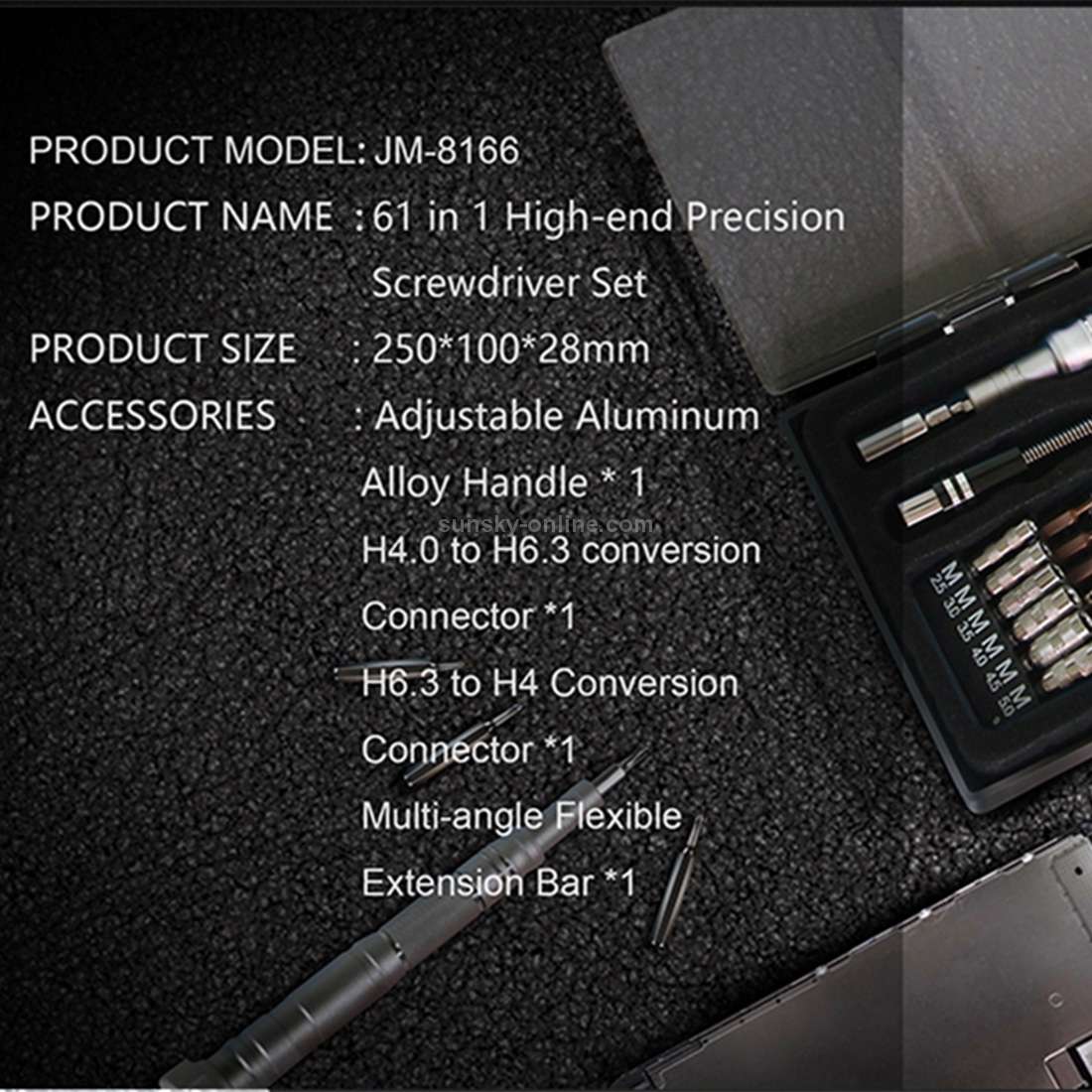 JAKEMY JM-8166 61 in 1 Screwdriver kits Repair Hand Tools Kit