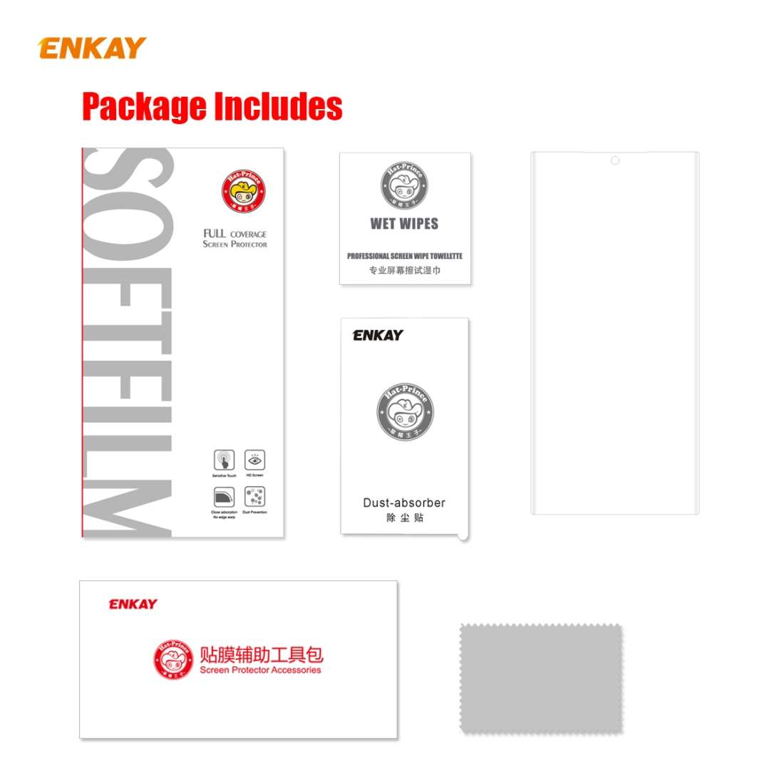 For Samsung Galaxy Note 20 Ultra ENKAY Hat-Prince 3D Full Screen PET Curved Hot Bending HD Screen
