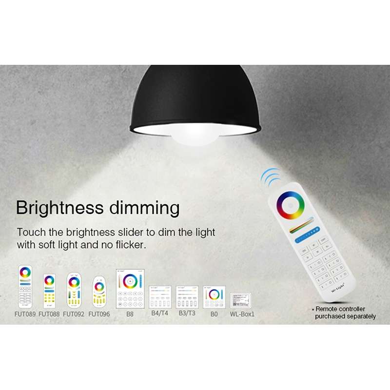 FUT012 E27 9W RGB + CCT LED Bulb Light 100V-240V Full Color Remote Control Smart Bulb WiFi 2.4G Wi