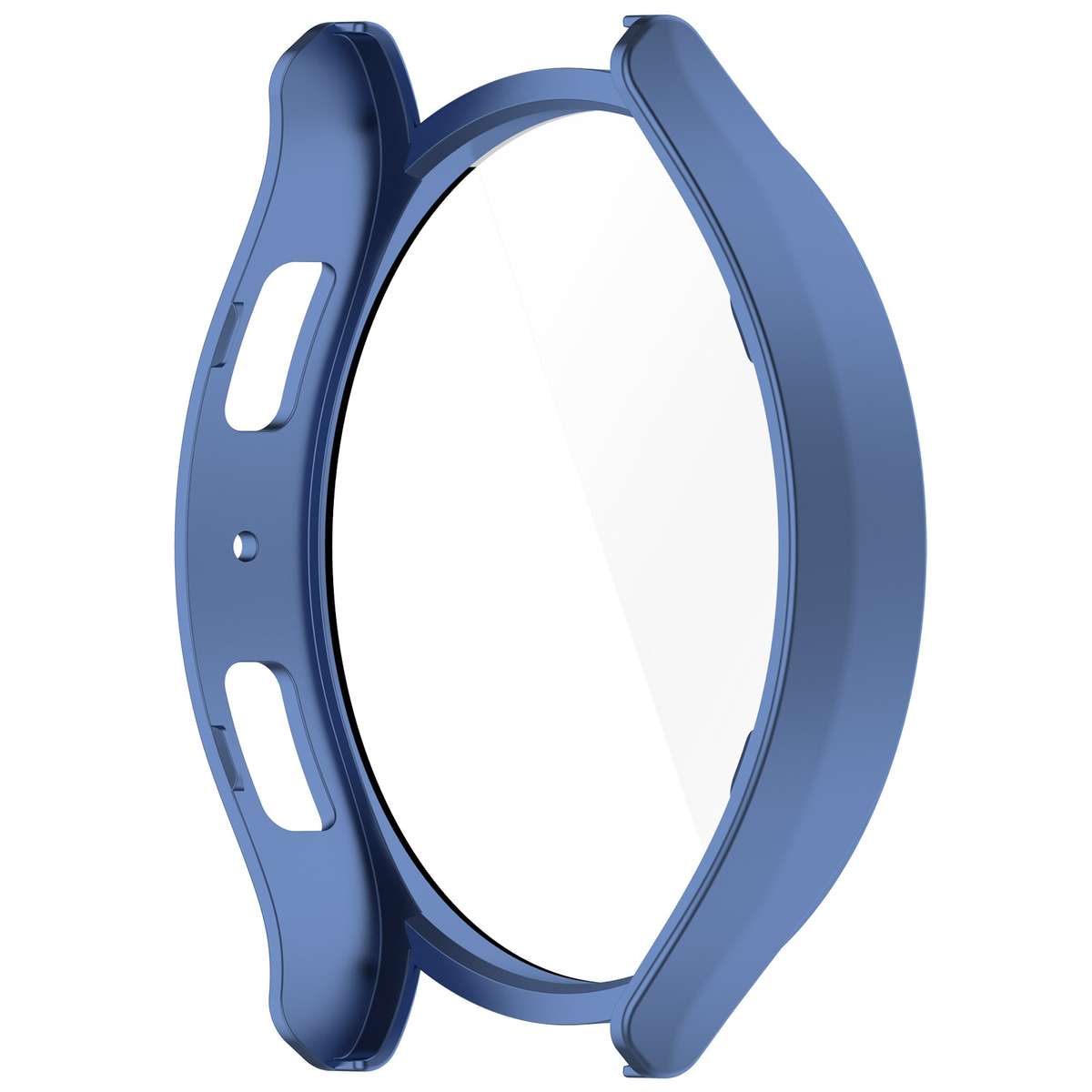 For Samsung Galaxy Watch6 44mm PC + Tempered Film Integrated Watch Protective Case(Blue)
