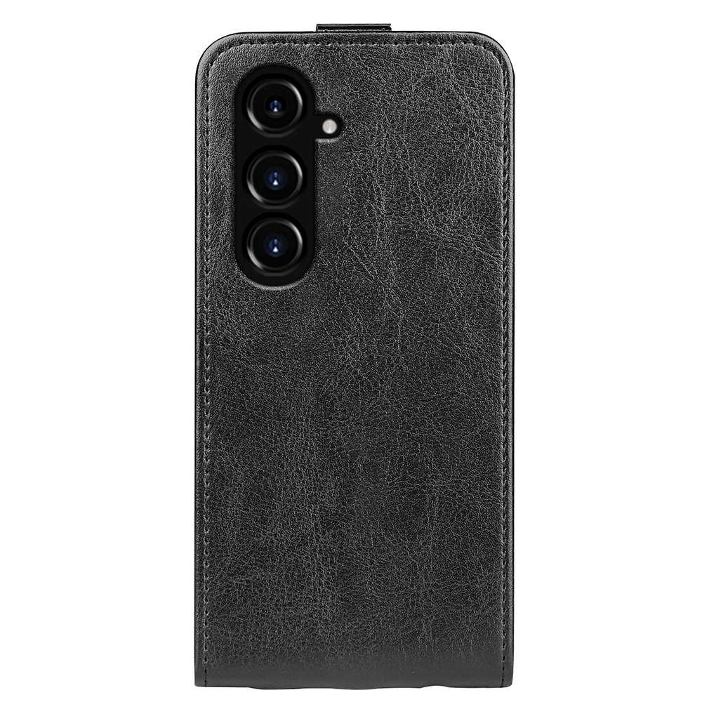 For Samsung Galaxy S23 FE 5G R64 Texture Single Vertical Flip Leather Phone Case(Black)