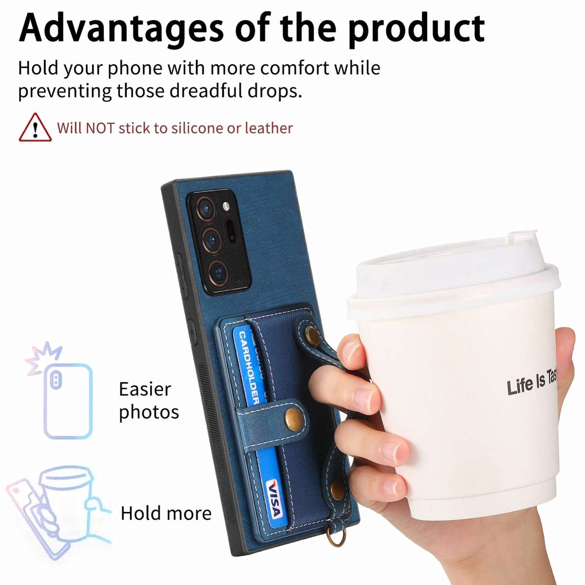 For Samsung Galaxy Note20 Ultra Retro Cross Wristband Wallet Leather Back Phone Case(Blue)