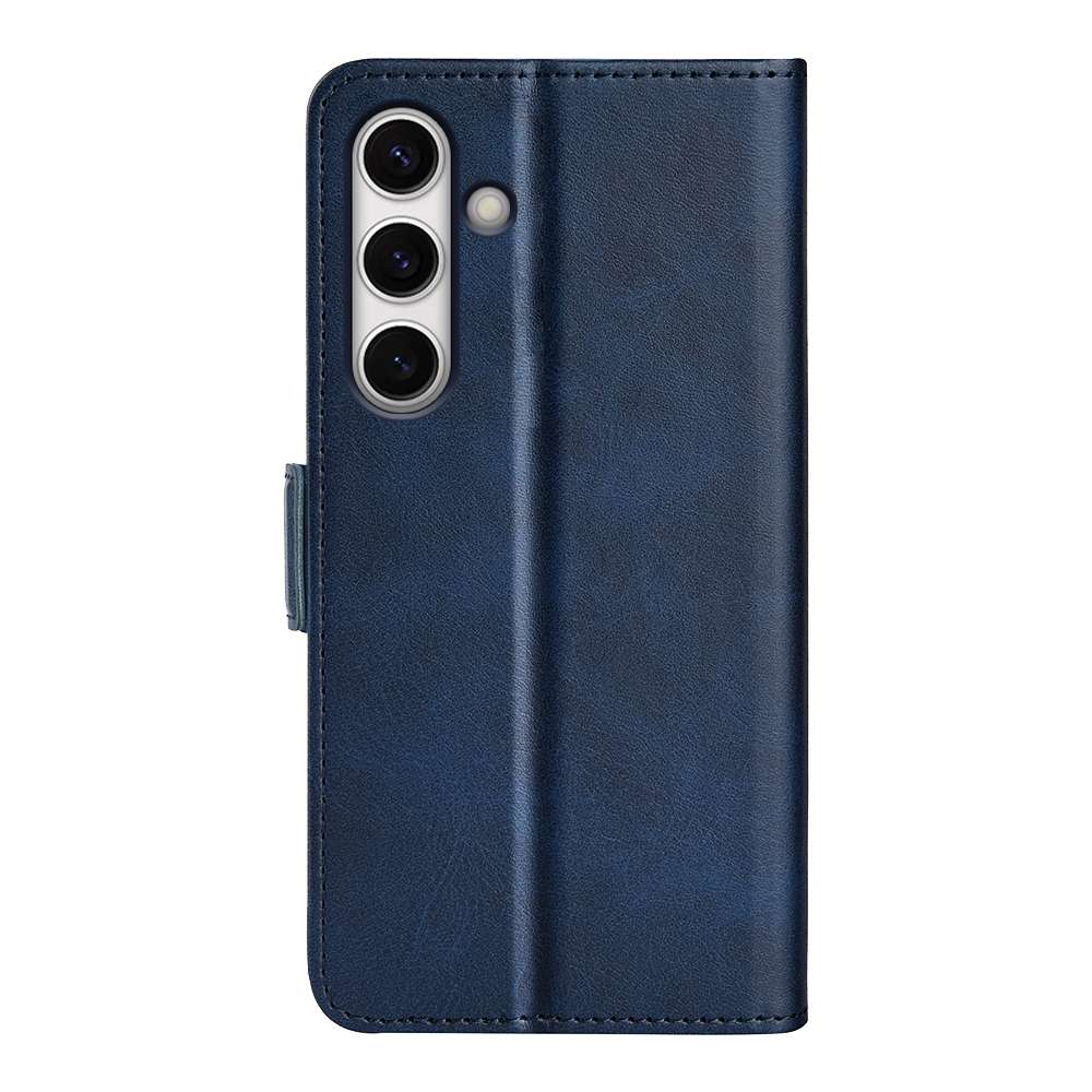 For Samsung Galaxy S24 FE 5G Dual-side Magnetic Buckle Horizontal Flip Leather Phone Case(Dark Blu