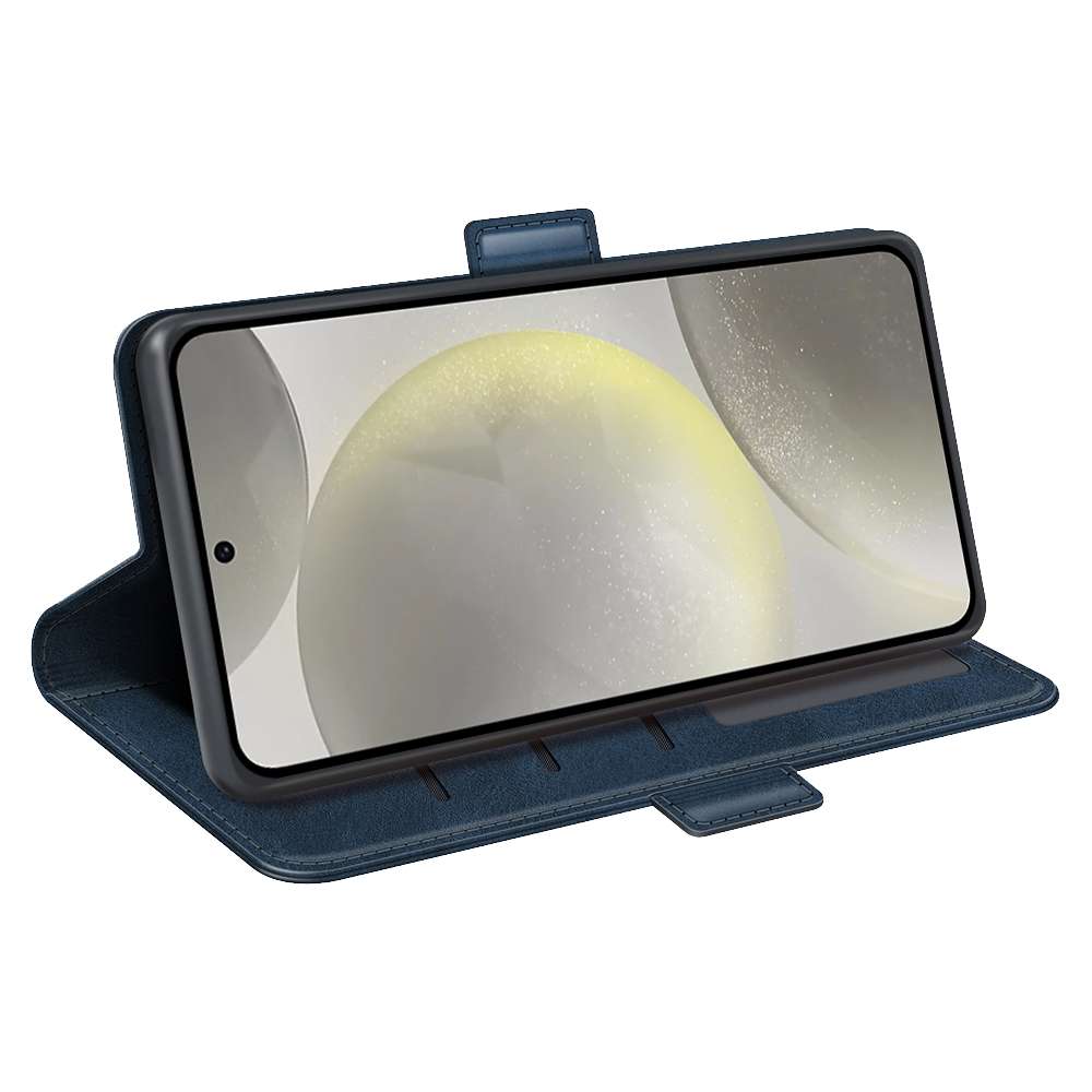 For Samsung Galaxy S24 FE 5G Dual-side Magnetic Buckle Horizontal Flip Leather Phone Case(Dark Blu