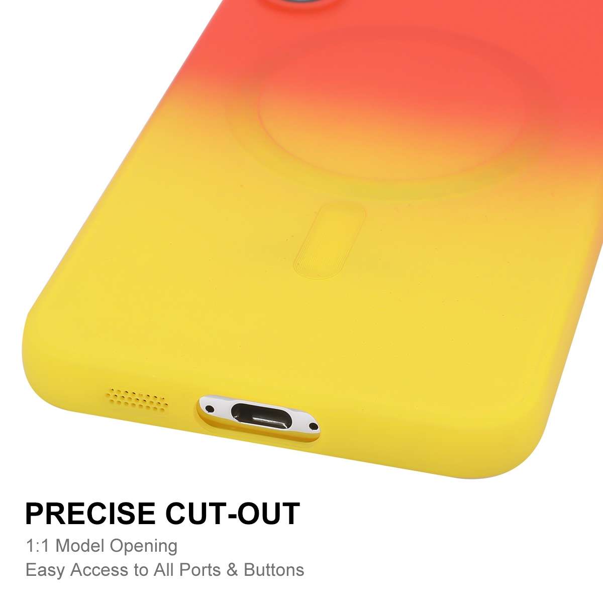 For Samsung Galaxy S23 5G ENKAY Hat-Prince MagSafe Rainbow Gradient Silicone Phone Case with Lens
