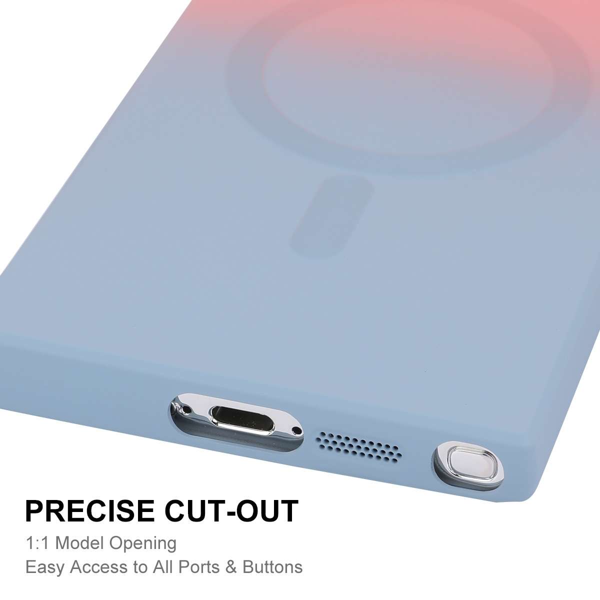 For Samsung Galaxy S23 Ultra 5G ENKAY Hat-Prince MagSafe Rainbow Gradient Silicone Phone Case with