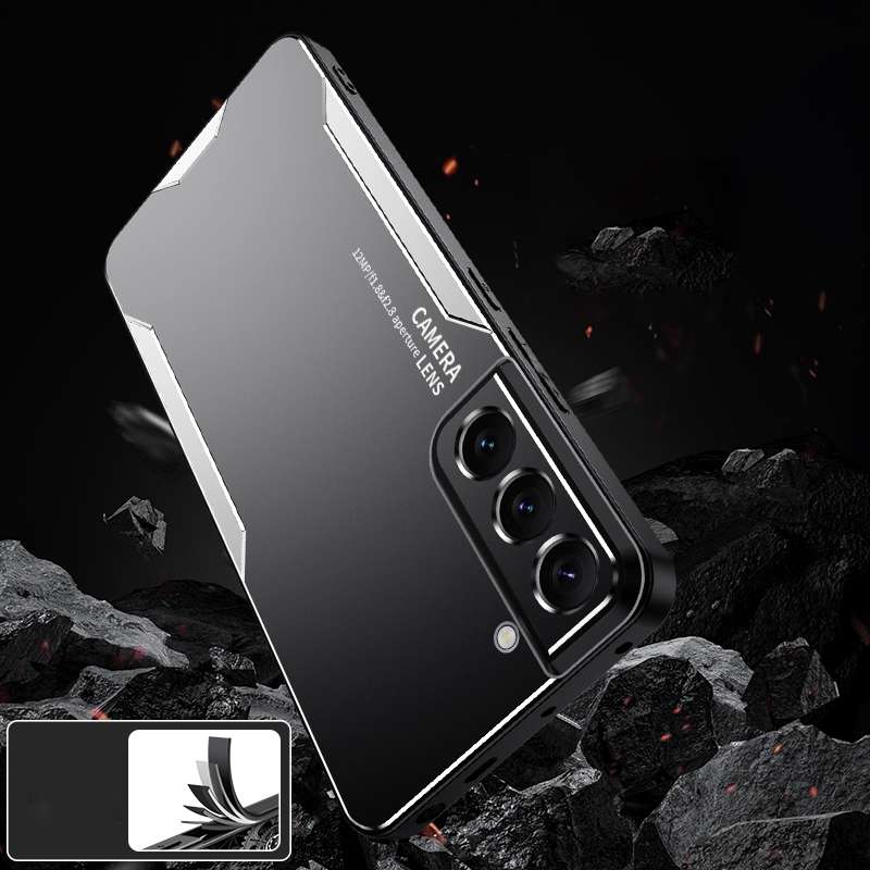 For Samsung Galaxy S22+ 5G Blade Series TPU Hybrid Metal Phone Case(Silver)