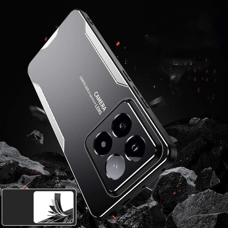 For Xiaomi 14 Pro Blade Series TPU Hybrid Metal Phone Case(Red)