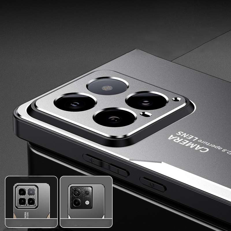 For Xiaomi 14 Pro Blade Series TPU Hybrid Metal Phone Case(Blue)