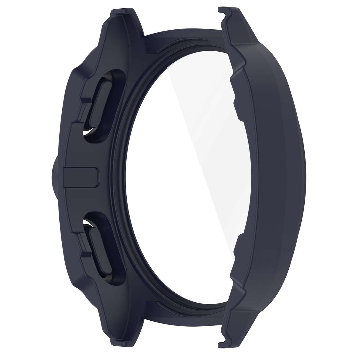 For Sansung Galaxy Watch 7 40mm PC + Tempered Film Integrated Watch Protective Case(Midnight Blue)