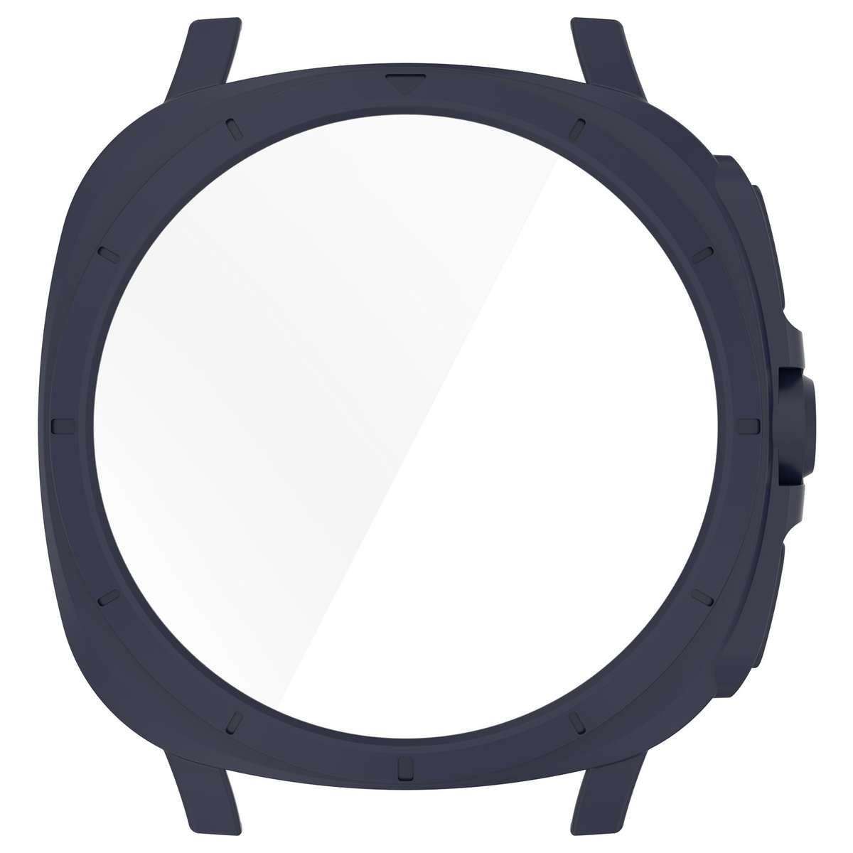 For Sansung Galaxy Watch 7 40mm PC + Tempered Film Integrated Watch Protective Case(Midnight Blue)