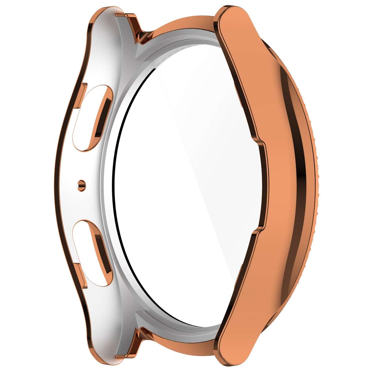 For Samsung Galaxy Watch 7 44mm Single Row Diamond PC + Tempered Film Integrated Watch Protective