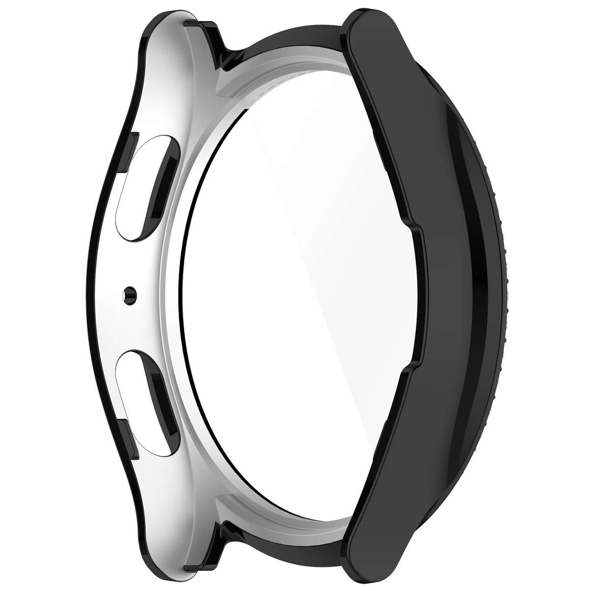 For Samsung Galaxy Watch 7 44mm Single Row Diamond PC + Tempered Film Integrated Watch Protective