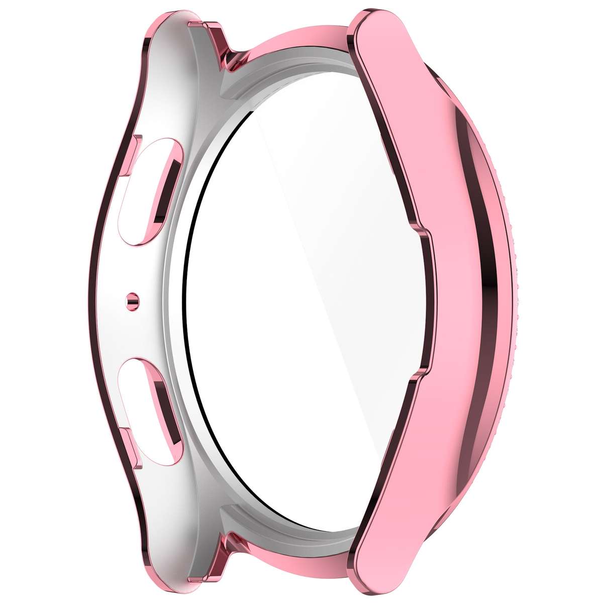 For Samsung Galaxy Watch 7 44mm Single Row Diamond PC + Tempered Film Integrated Watch Protective