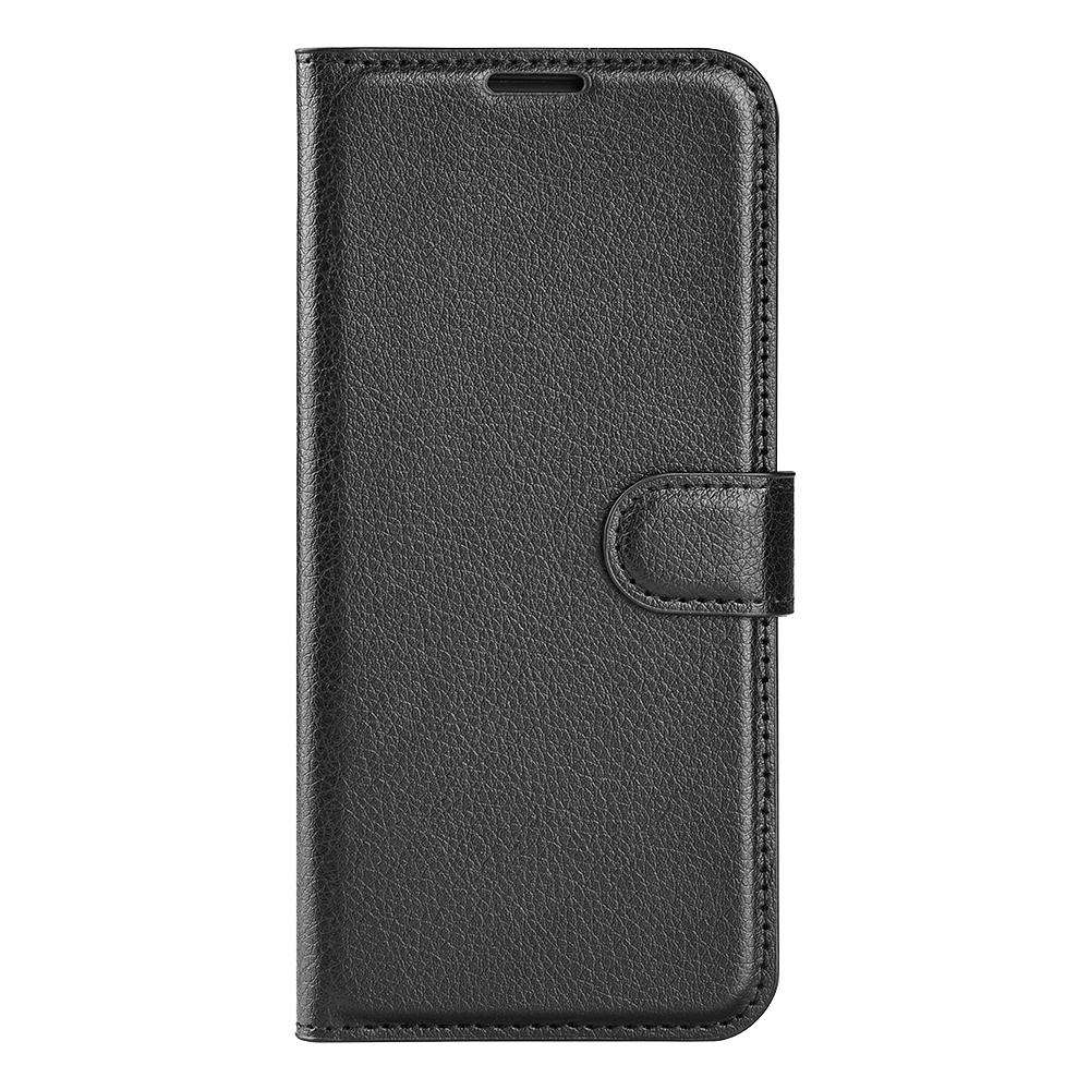 For Samsung Galaxy S25 Ultra 5G Litchi Texture Horizontal Flip Leather Phone Case with Holder(Blac