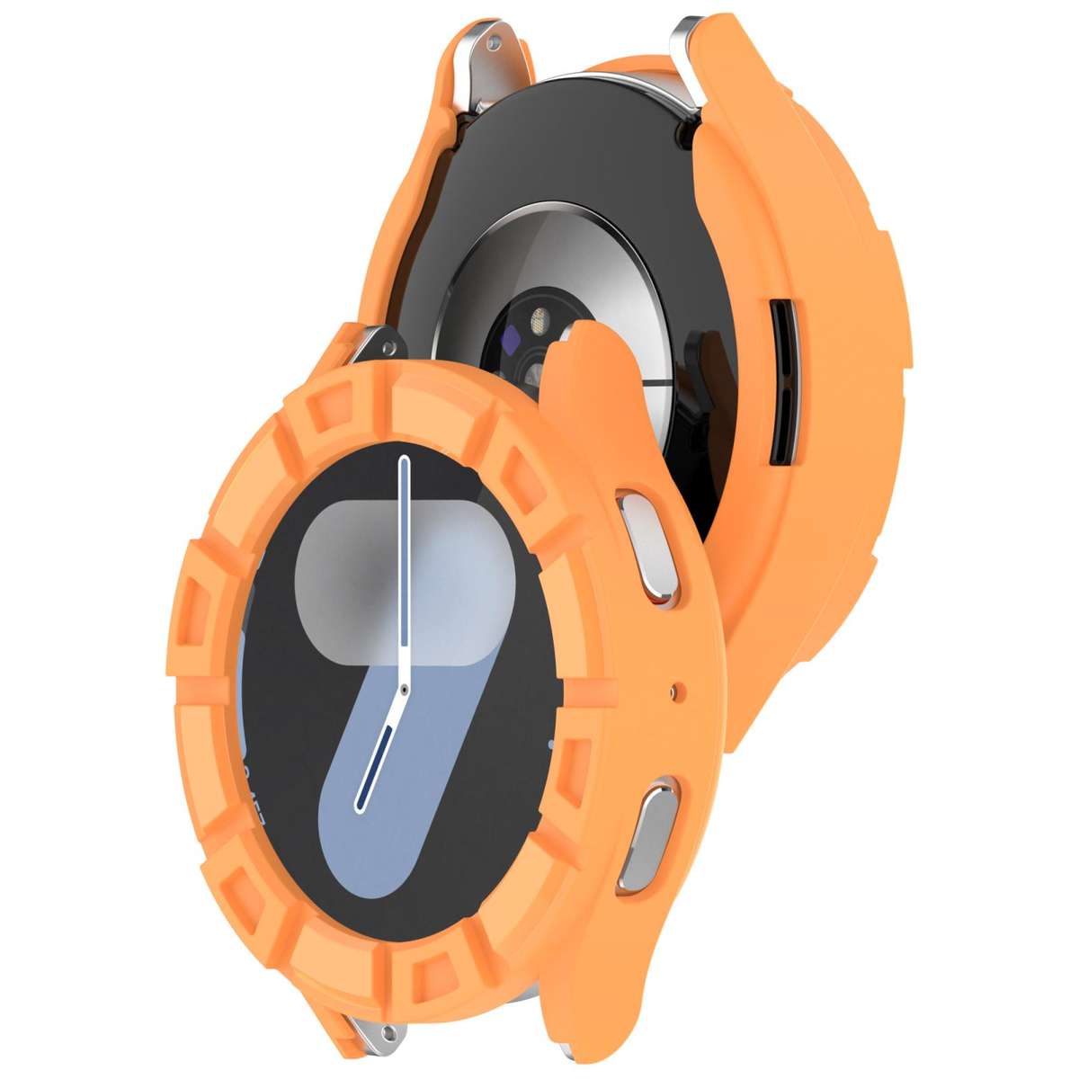 For Samsung Galaxy Watch 7 44mm Armour Hollow TPU Watch Protective Case(Orange)