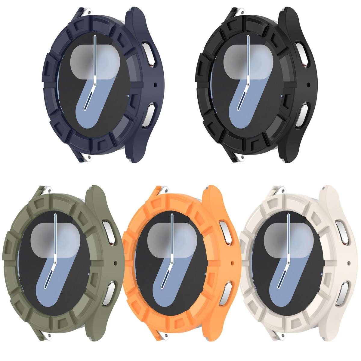 For Samsung Galaxy Watch 7 44mm Armour Hollow TPU Watch Protective Case(Orange)