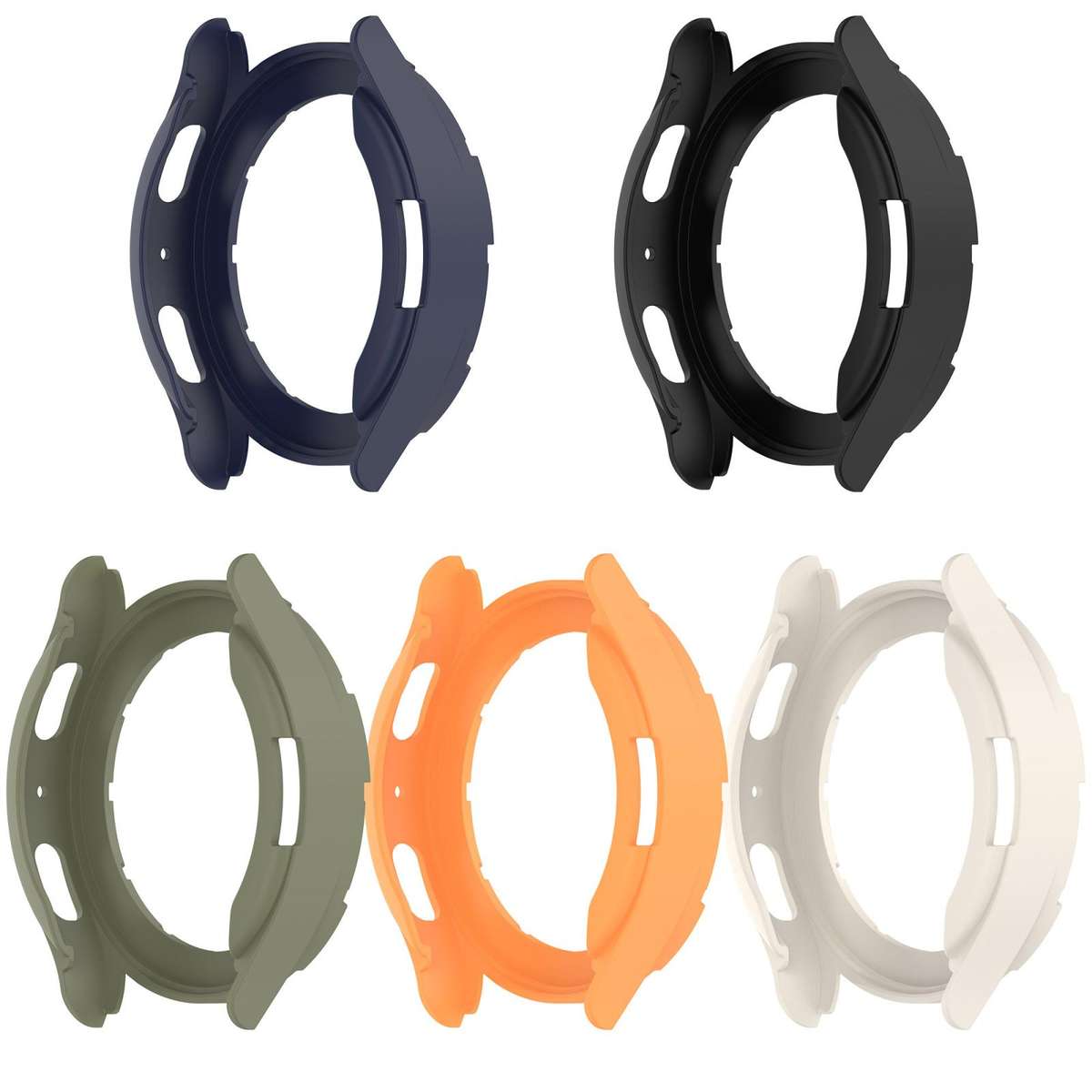 For Samsung Galaxy Watch 7 44mm Armour Hollow TPU Watch Protective Case(Orange)