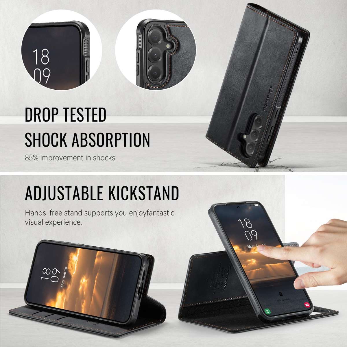 For Samsung Galaxy S23+ 5G CaseMe C49 Magnetic RFID Blocking Detachable Wallet Leather Phone Case(
