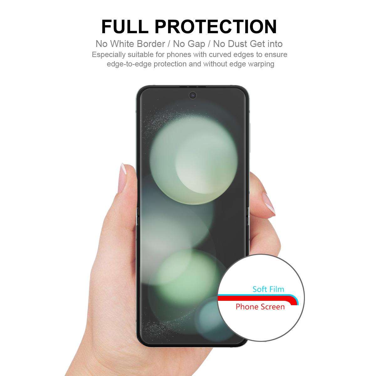 For Samsung Galaxy Z Flip7 / Flip7 FE ENKAY Hat-Prince Front Back Full Glue Coverage No Crease Ela