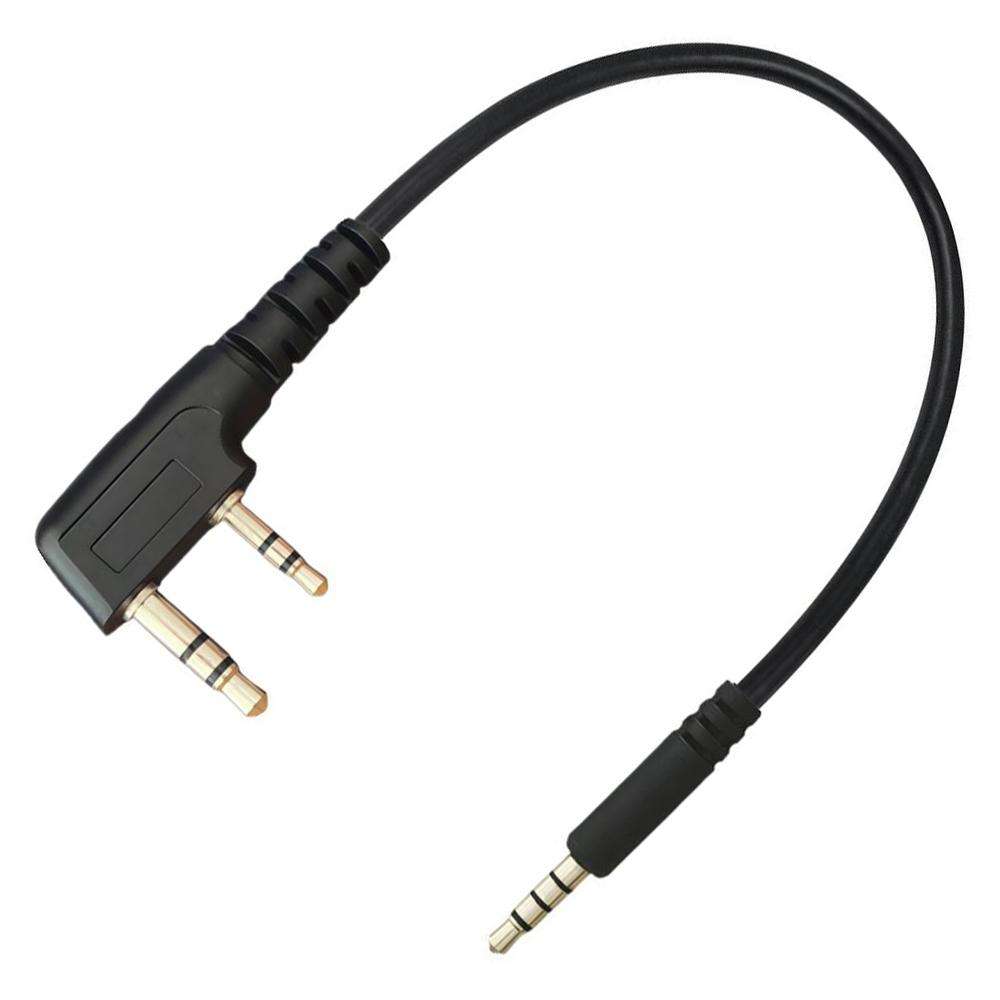 JUNSUNMAY Walkie Talkies Headset Radio Earpiece Adapter Cable, Length: 25cm, Interface:2 Pin to Ma