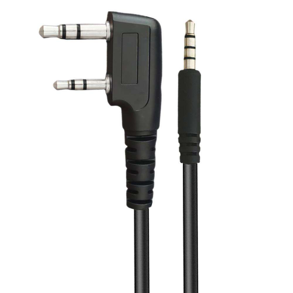 JUNSUNMAY Walkie Talkies Headset Radio Earpiece Adapter Cable, Length: 25cm, Interface:2 Pin to Ma