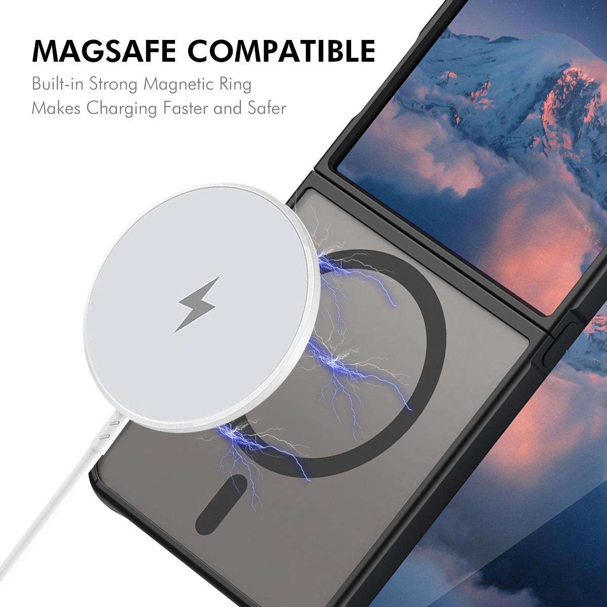 For Samsung Galaxy Z Flip7 ENKAY Hat-Prince MagSafe Matte Translucent Shockproof Phone Case with L
