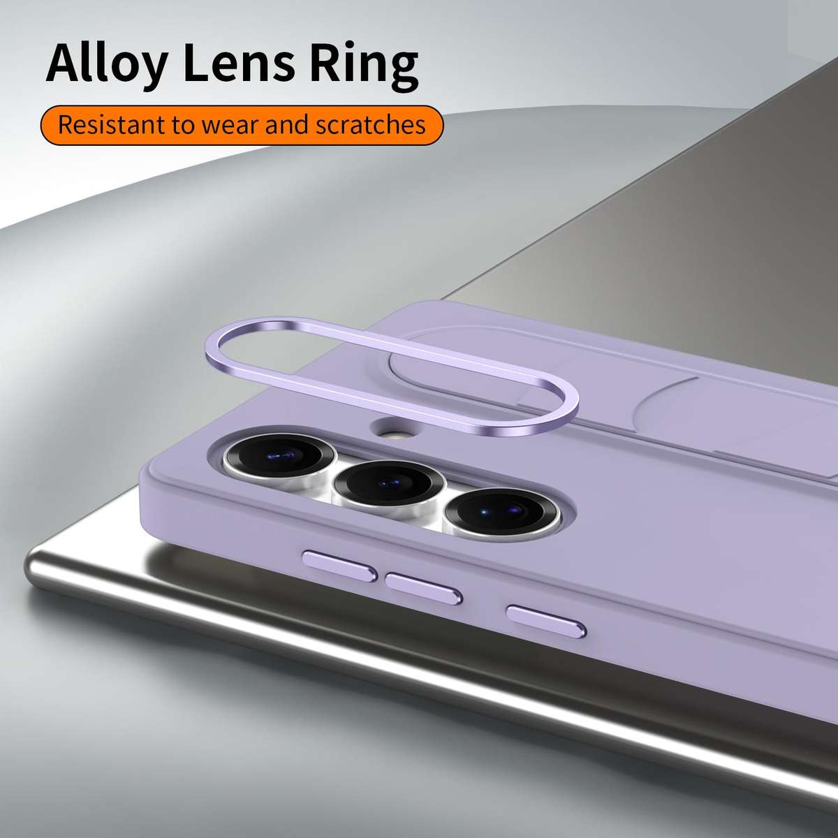For Samsung Galaxy S25 5G Intelligent Control Button Wristband Phone Case(Lola Purple)