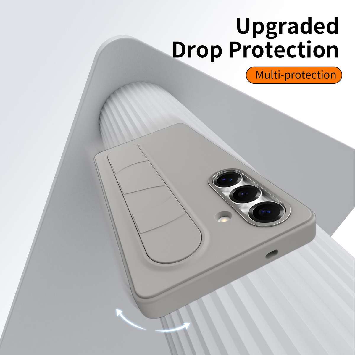 For Samsung Galaxy S25 FE 5G Intelligent Control Button Wristband Phone Case(Titanium Gunmetal)