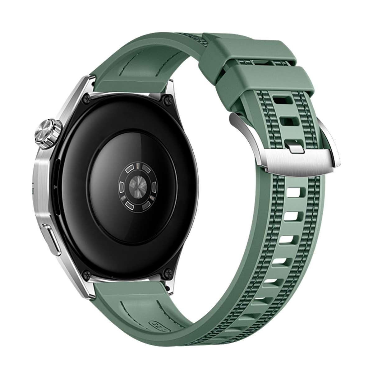 For Huawei Watch GT 6 46mm Braid Nylon Hybrid Silicone Watch Band(Black)